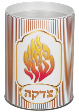 קופת צדקה פח מהודרת ״האש שלי״ 10 ס״מ
