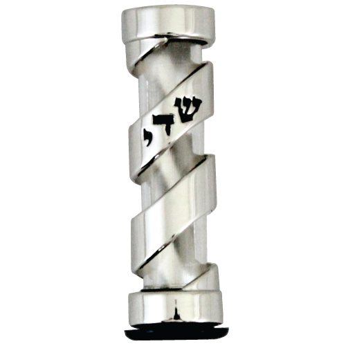 מזוזה לרכב ניקל עם אקריליק 6 ס"מ