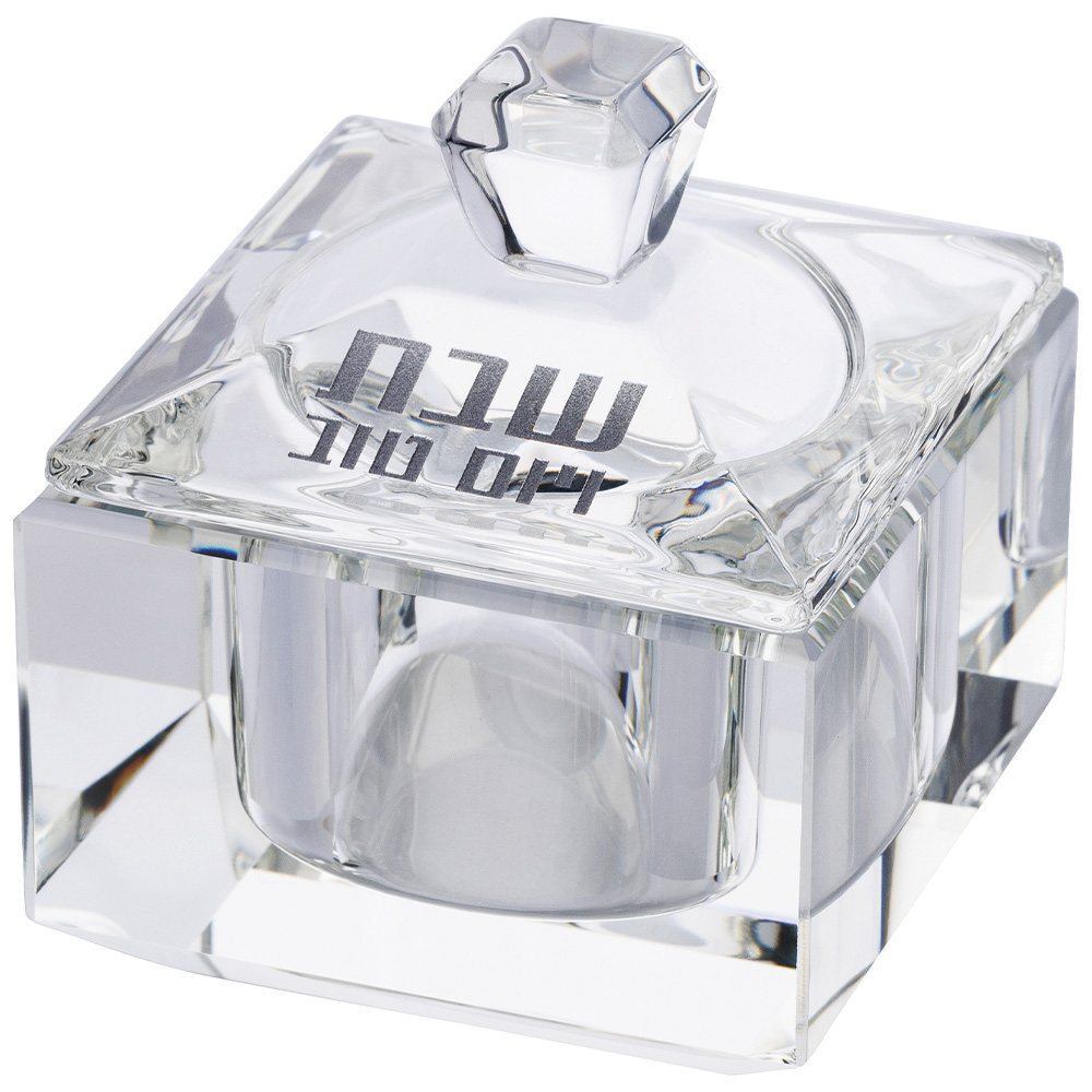 מלחייה קריסטל עם מכסה 4x6 ס״מ