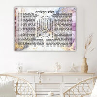 2623 - ברכת פיטום הקטורת צבעונית ומודרנית להדפסה על קנבס או זכוכית מחוסמת