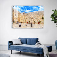 3073 - תמונה מעוצבת של הכותל המערבי באור יום על קנבס או זכוכית